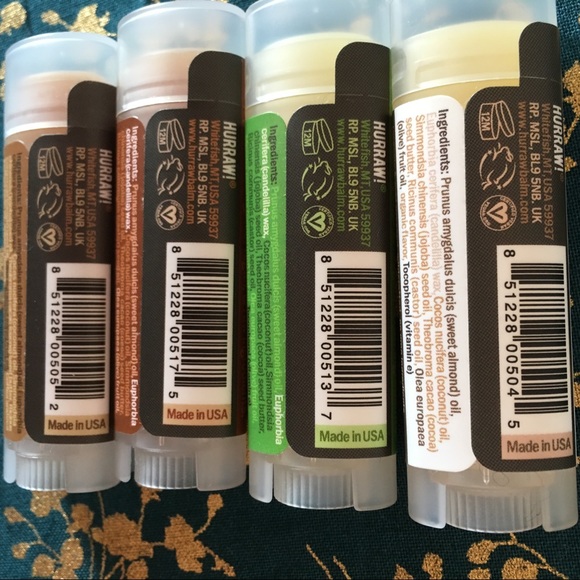 Lot of four organic vegan lip balm by Hurraw! - Picture 5 of 6